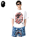 BAPE x Gran Turismo Stripe Ape Head Men's T-Shirt - White