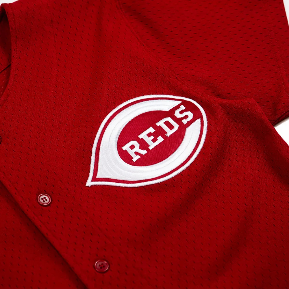 M&N MLB Cincinnati Reds 1997 Deion Sanders Batting Practice Jersey