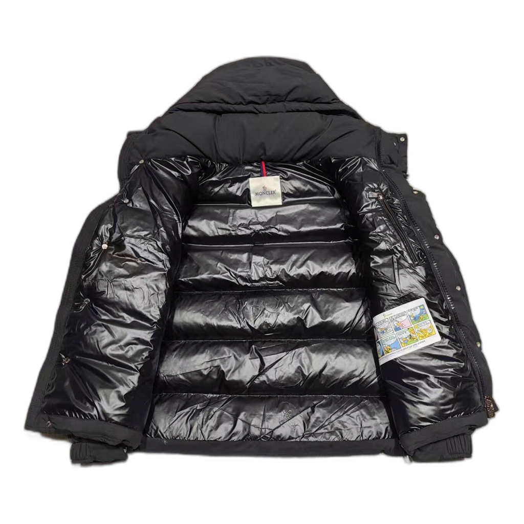 Moncler Maya Matte Hooded Puffer – Black | Iconic Silhouette