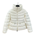 Moncler Drawstring-Waist Stand-Collar Puffer – Ivory | Waist & Collar | Premium Down