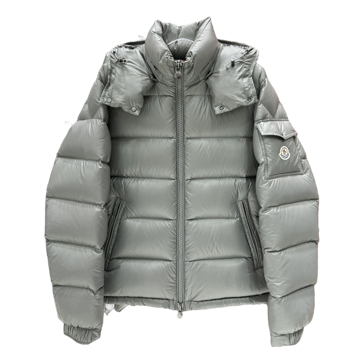 Moncler Maya Hooded Puffer – Gray | Premium Down