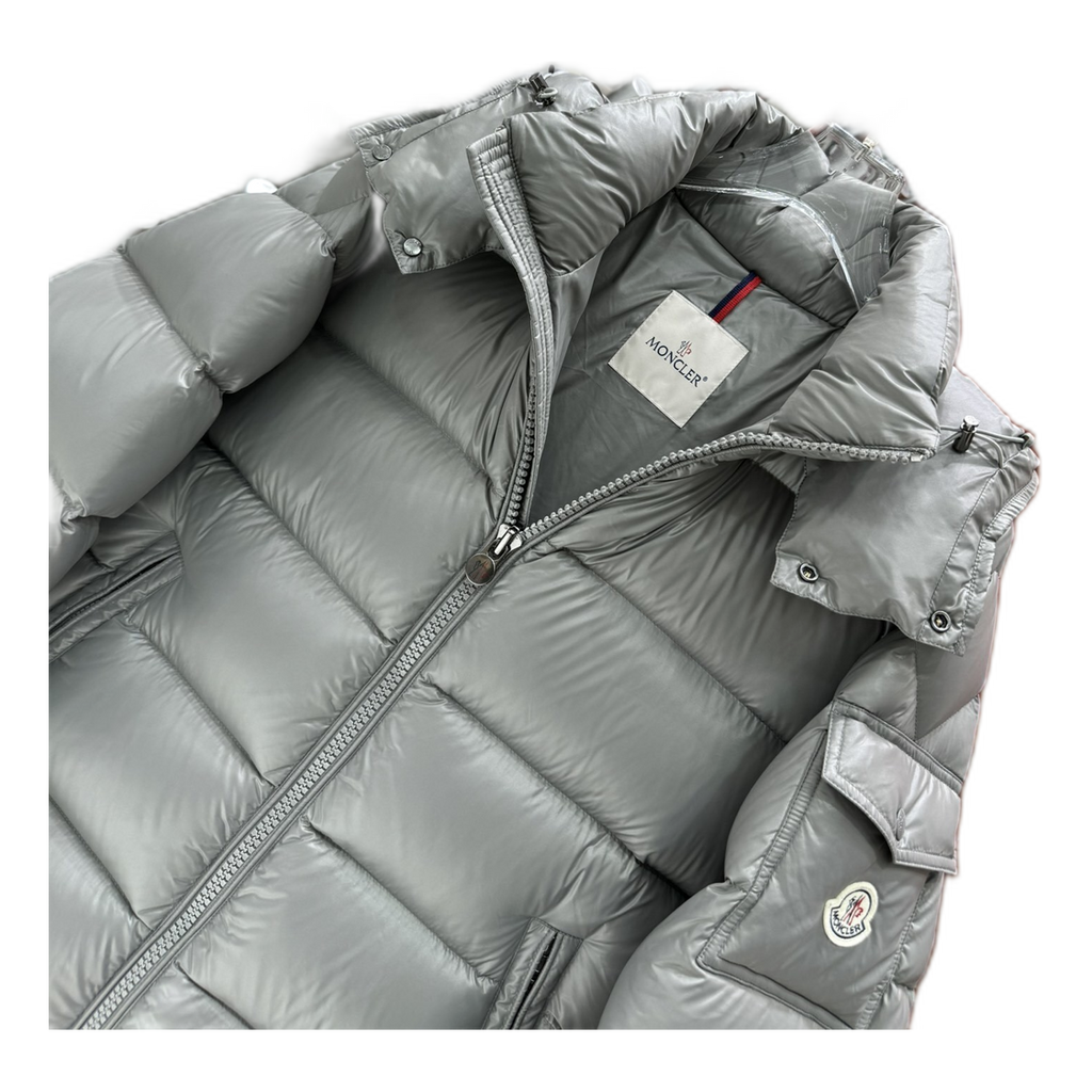 Moncler Maya Hooded Puffer – Gray | Premium Down