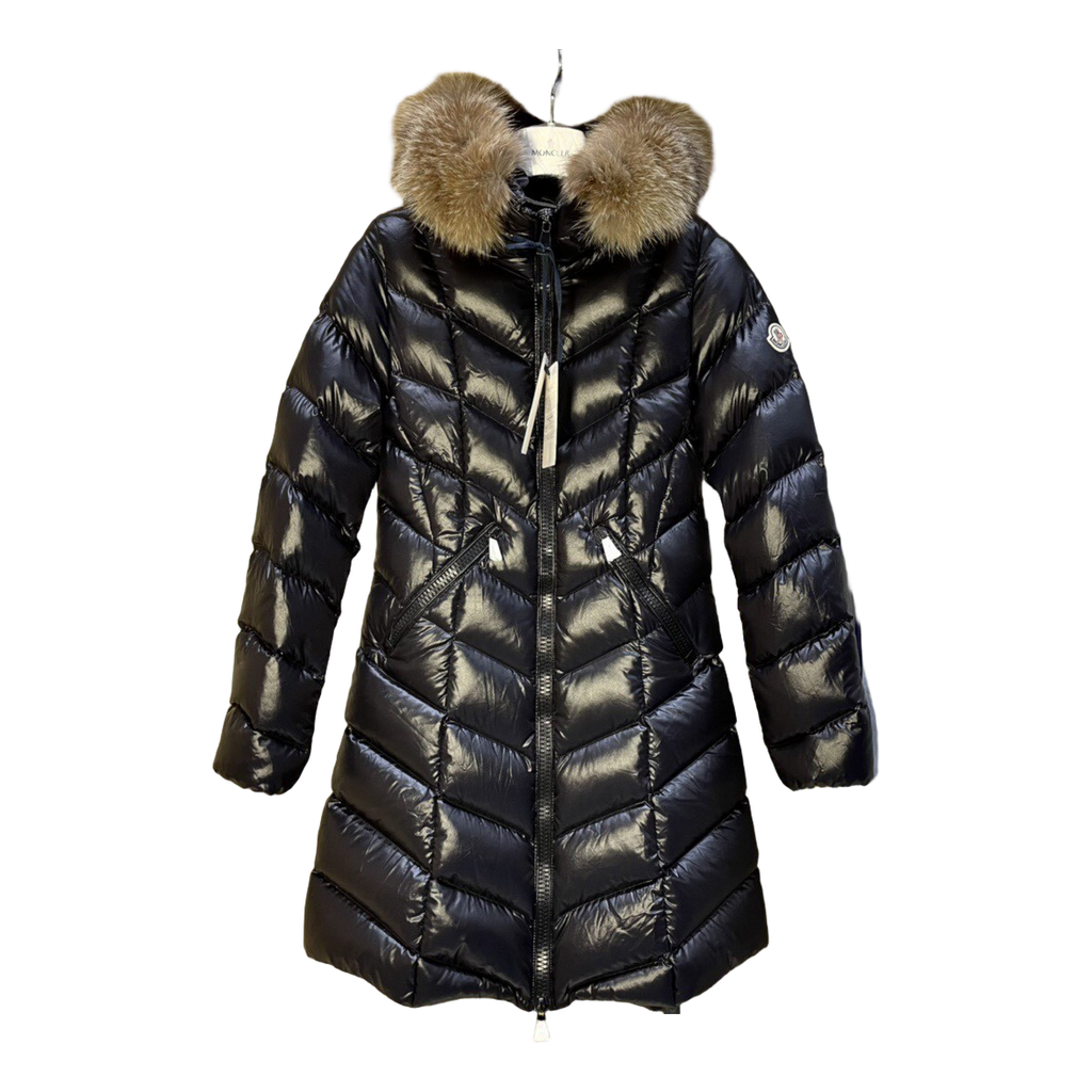 Moncler Fulmarus Chevron-Quilted Hooded Puffer – Black | Geometric Quilt