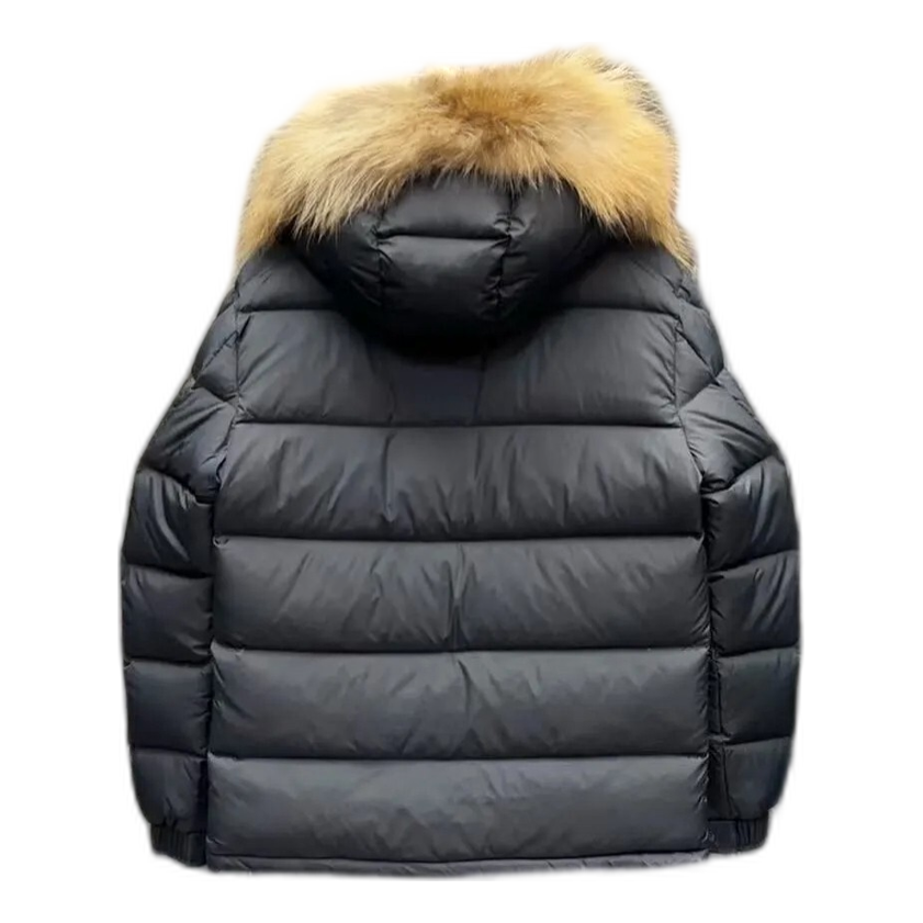 Moncler Fur-Trim Hooded Short Puffer – Black | Cropped | Premium Down