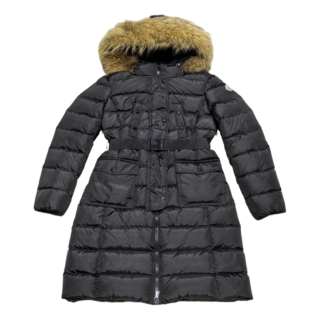 Moncler Four-Pocket Fur-Trim Hooded Long Puffer – Black | Utility Luxury | Premium Down