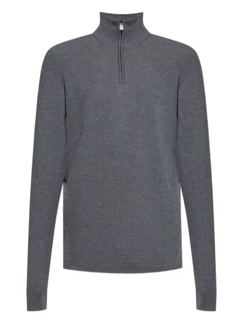 Sease stand-collar half-zip sweater