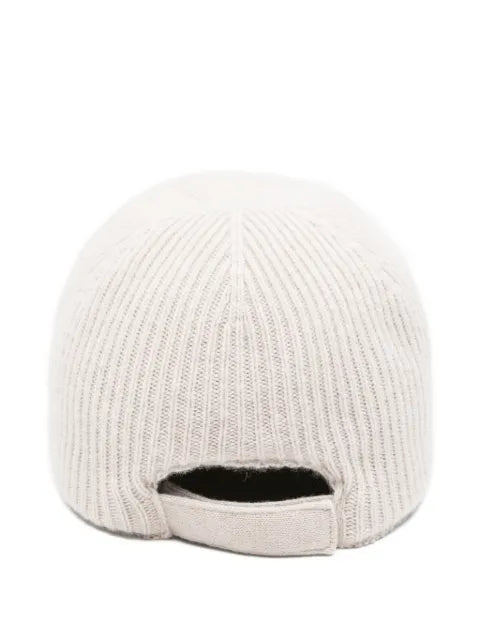 Eleventy Ribbed cashmere baseball cap
