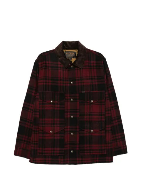 Filson plaid corduroy-collar jacket