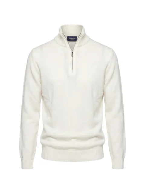 Drumohr Biscottino quarter-zip sweater