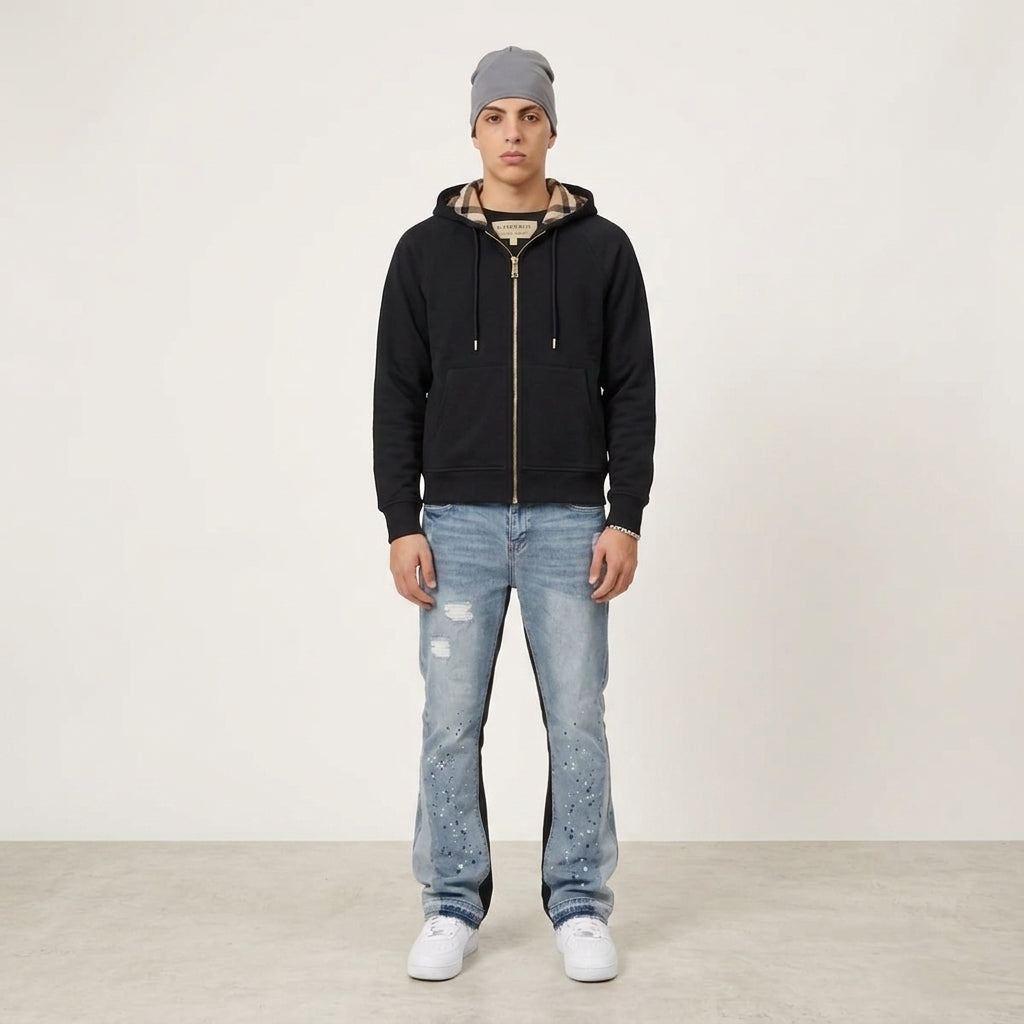 BURBERRY ZIP-UP SWEATER