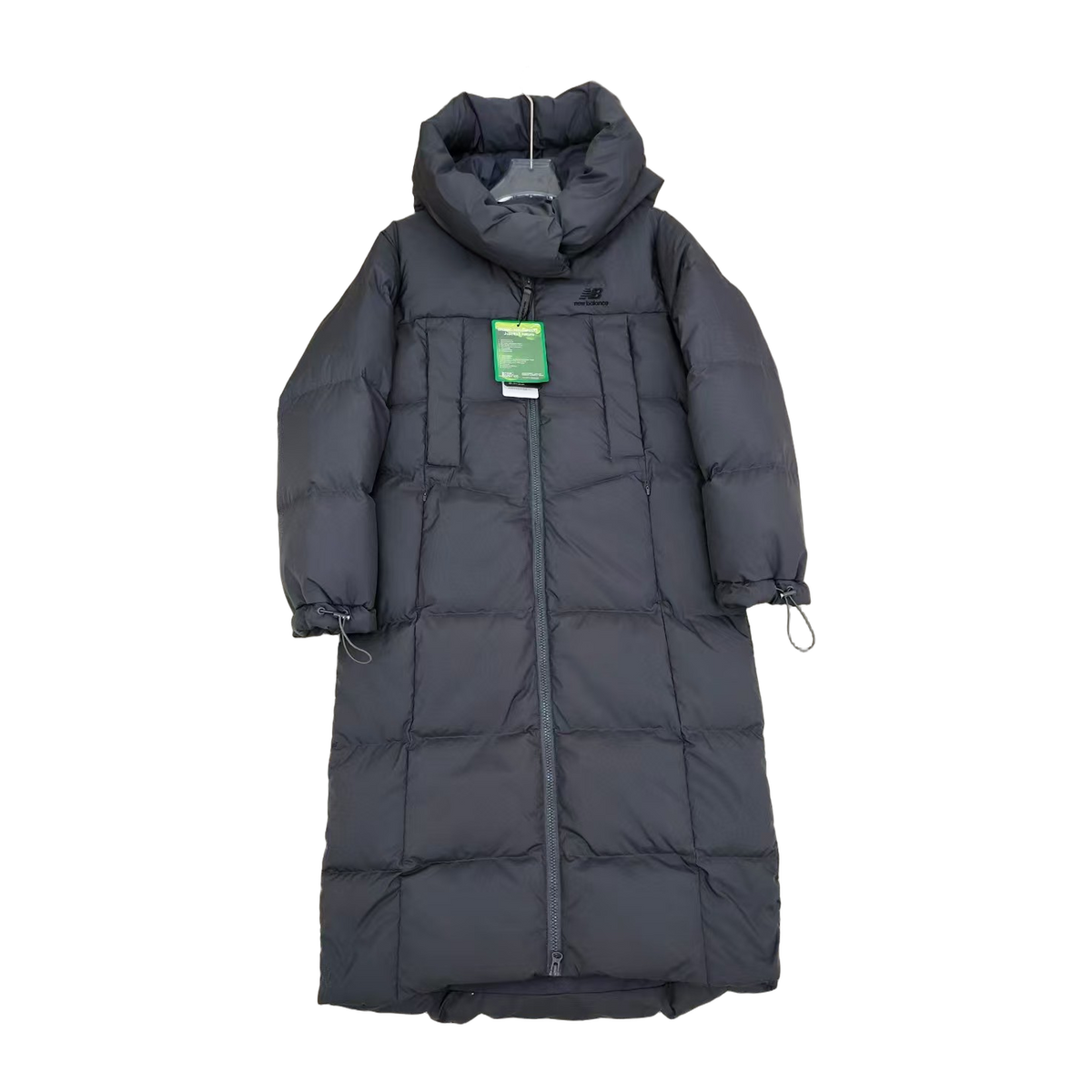New Balance Long Puffer Coat – Hooded | Black