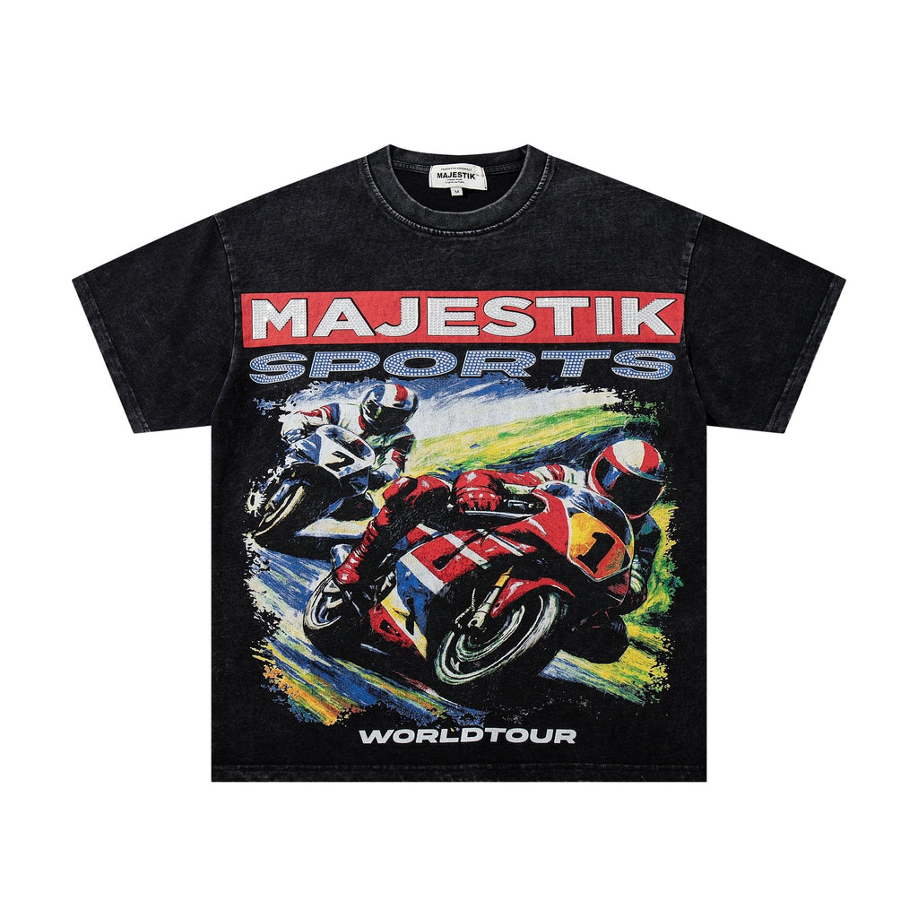 MAJESTIK Motorcycle World Tour Graphic T-Shirt
