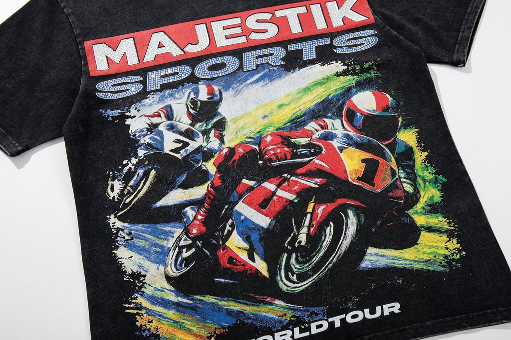 MAJESTIK Motorcycle World Tour Graphic T-Shirt