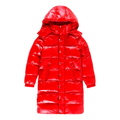 Moncler Hanoverian Glossy Hooded Long Puffer Coat – Red | Premium Down