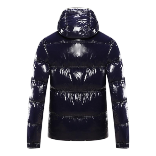 Moncler Contrast-Trim Glossy Hooded Puffer – Premium Down | Contrast Trim & Glossy Shell