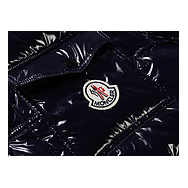 Moncler Contrast-Trim Glossy Hooded Puffer – Premium Down | Contrast Trim & Glossy Shell