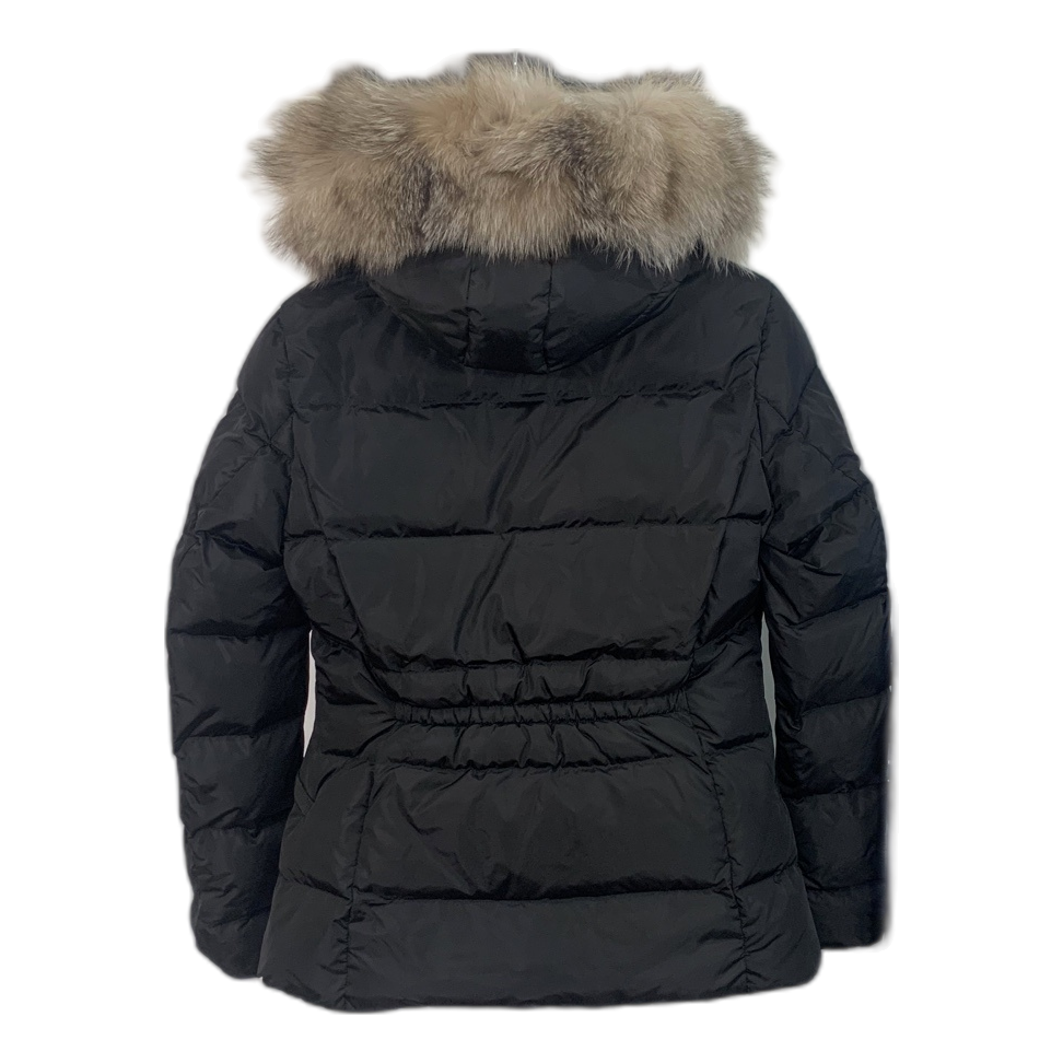Moncler Cinched-Waist Fur-Trim Hooded Puffer – Black | Cinched Waist & Fur-Trim Hood