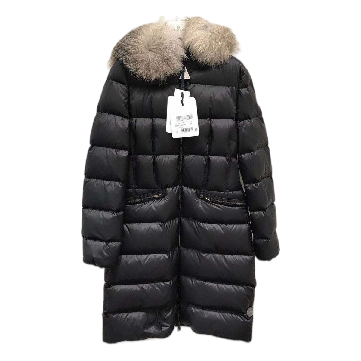 Moncler Four-Pocket Fur-Trim Hooded Long Puffer – Black | Four Pockets | Premium Down