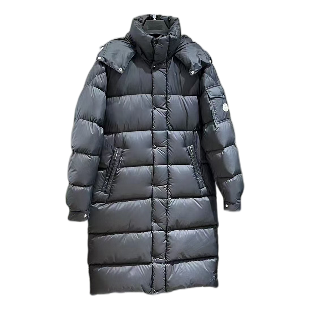 Moncler Hanoverian Hooded Long Puffer Coat – Black | Full Coverage