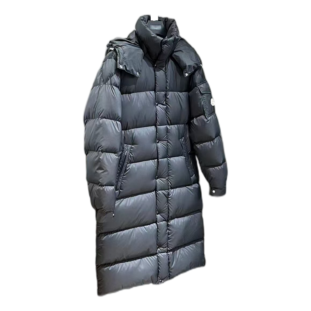 Moncler Hanoverian Hooded Long Puffer Coat – Black | Full Coverage