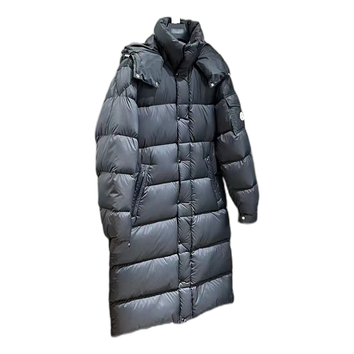 Moncler Hanoverian Hooded Long Puffer Coat – Black | Full Coverage