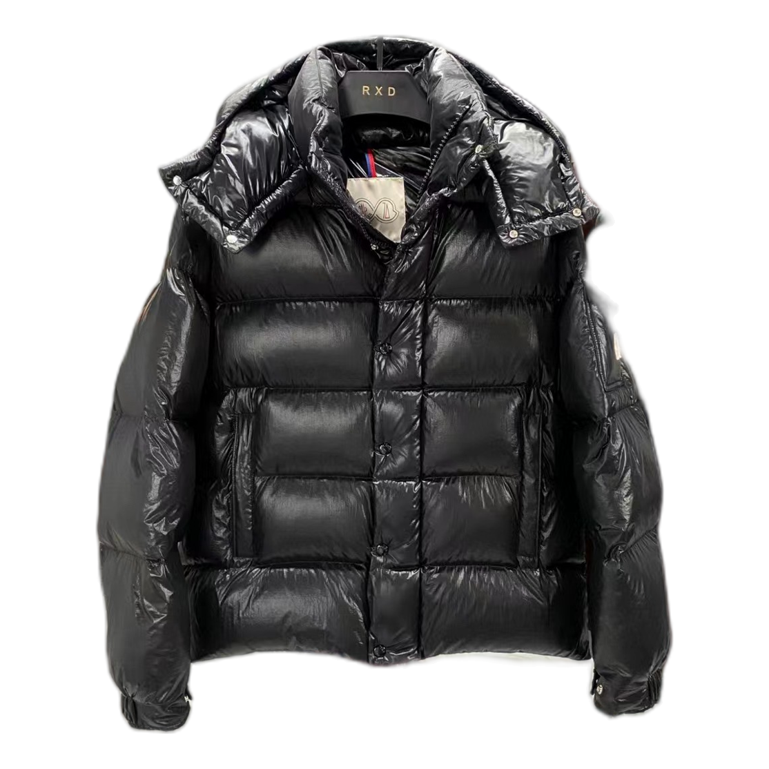 Moncler Maya 70th Anniversary Glossy Hooded Puffer – High-Shine Finish | Premium Down