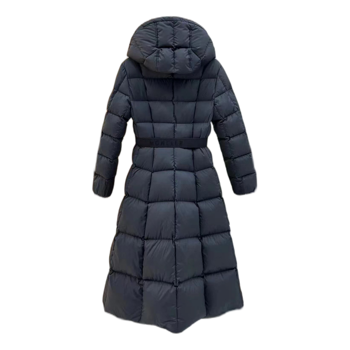 Moncler Drawstring-Hood Fitted Long Puffer – Black | Fitted Long | Drawstring Hood