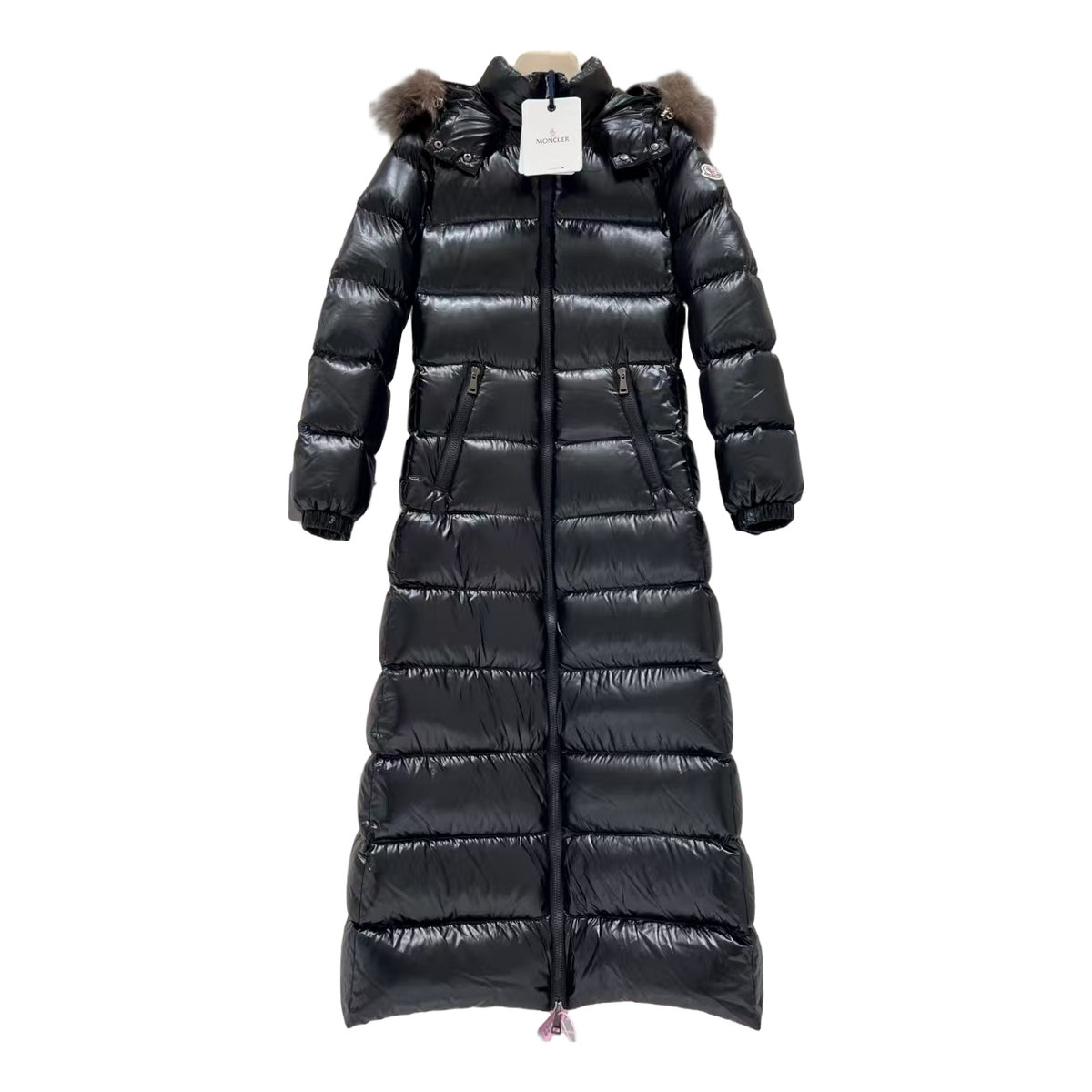 Moncler Hudson Fur-Trim Long Puffer Coat – Premium Down | Statement Coat