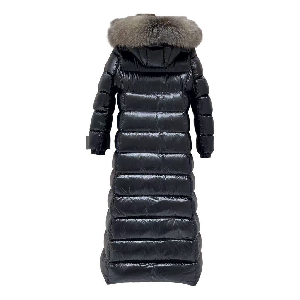 Moncler Hudson Fur-Trim Long Puffer Coat – Premium Down | Statement Coat