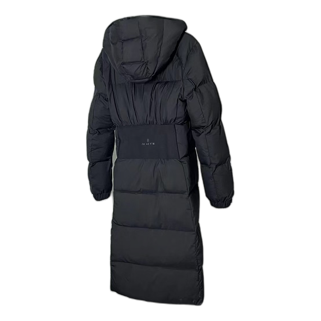 Moncler Matte Zip-Front Hooded Long Puffer Coat – Black | Premium Down