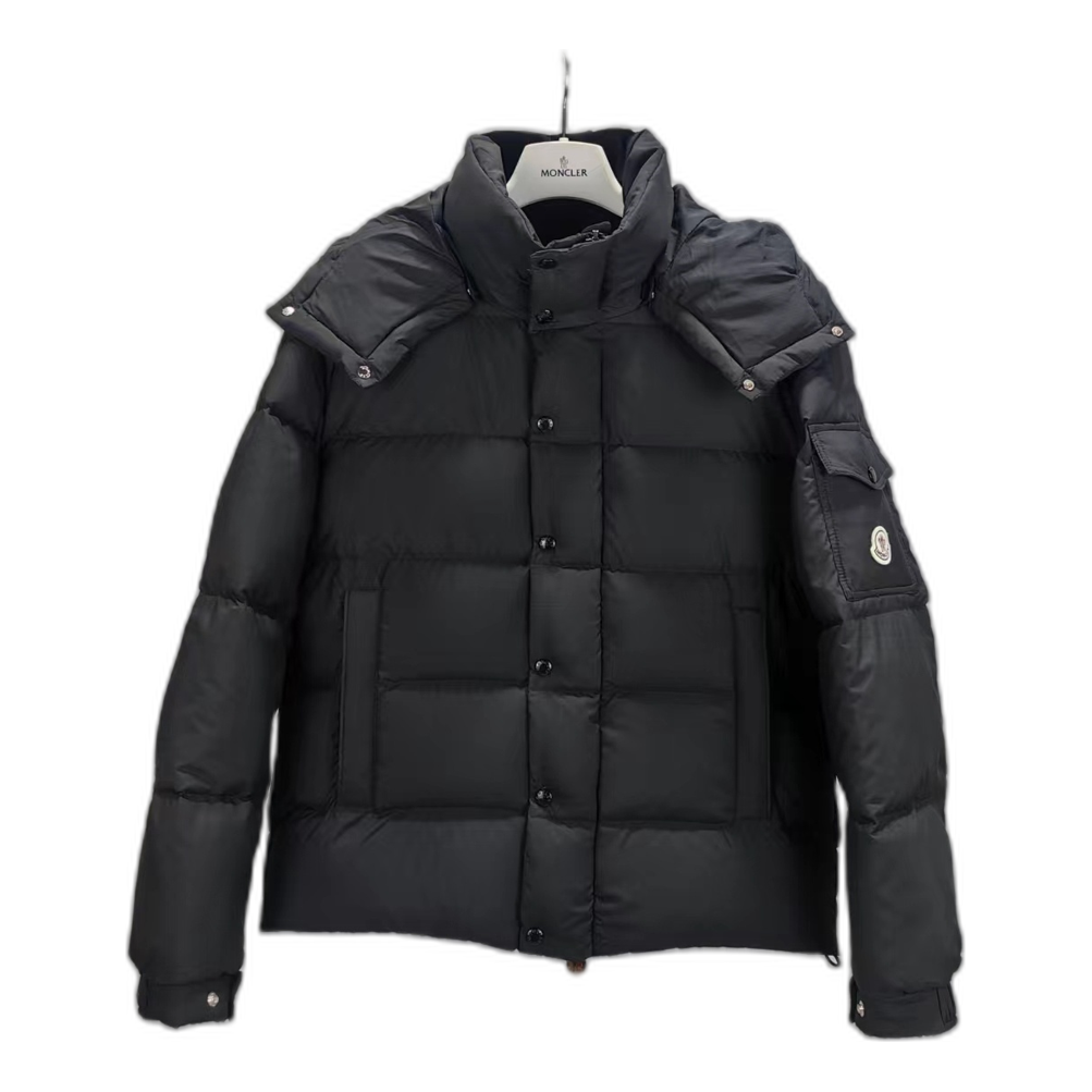 Moncler Maya Matte Hooded Puffer – Black | Matte Finish