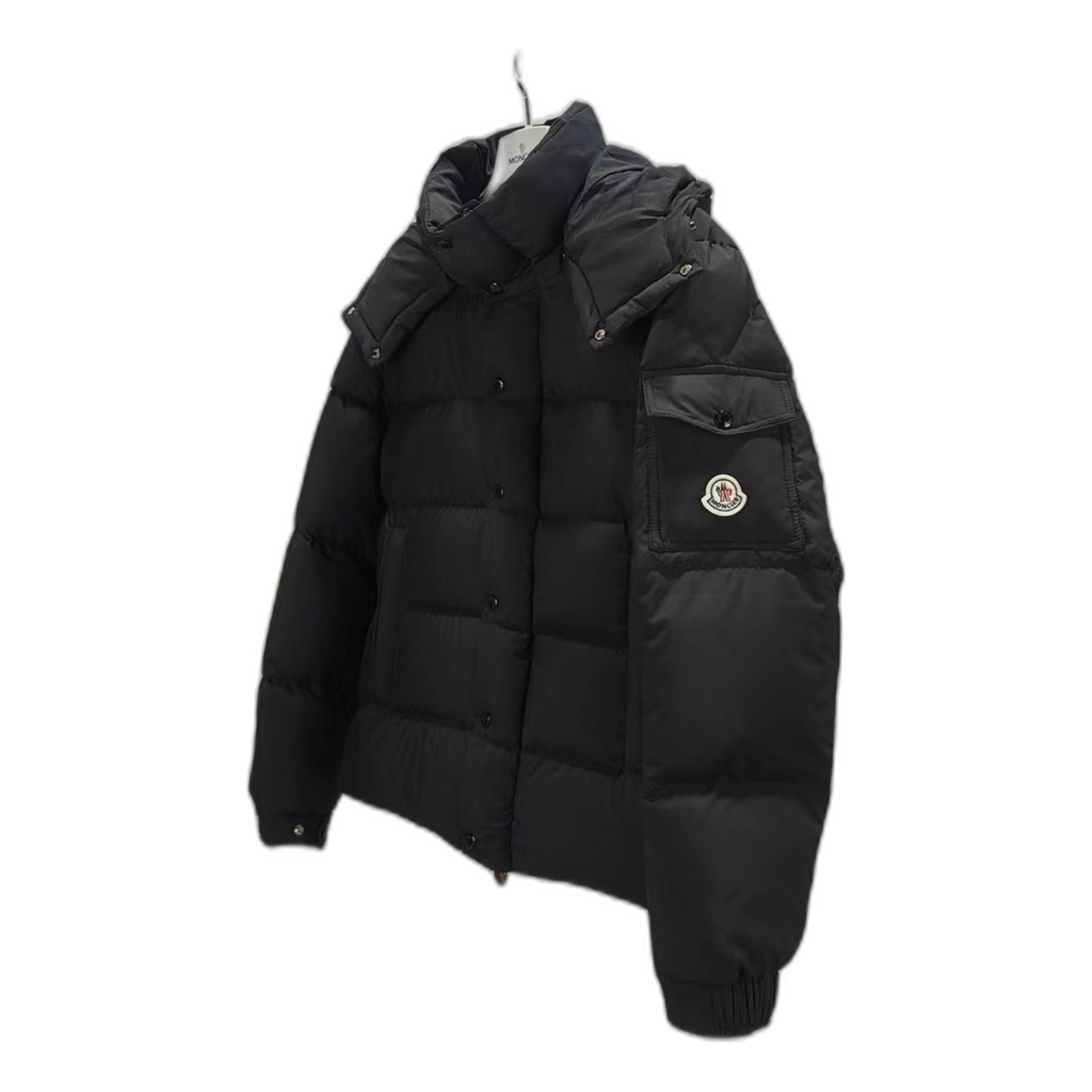 Moncler Maya Matte Hooded Puffer – Black | Matte Finish