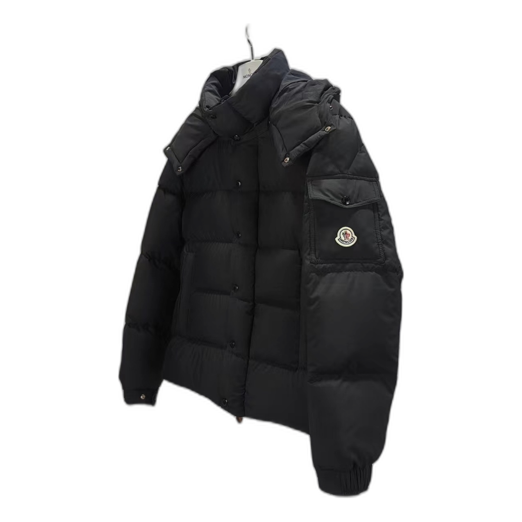 Moncler Maya Matte Hooded Puffer – Black | Matte Finish