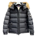 Moncler Fur-Trim Hooded Puffer – Black | Full Length | Premium Down