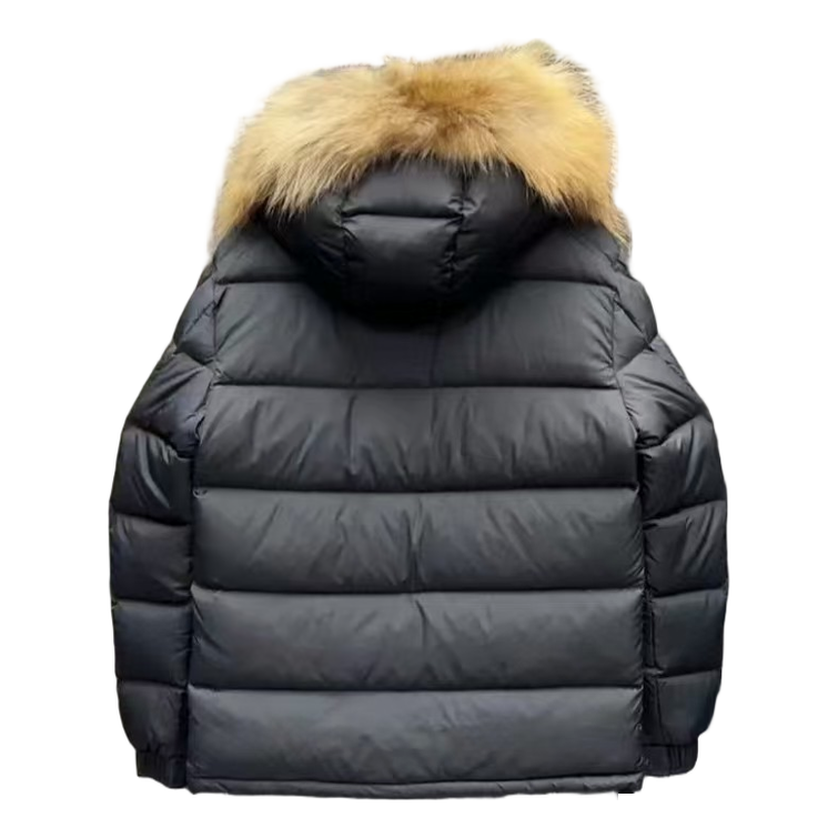Moncler Fur-Trim Hooded Puffer – Black | Full Length | Premium Down