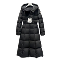Moncler Fitted Long Hooded Puffer – Black | Fitted Long Coat | Premium Down