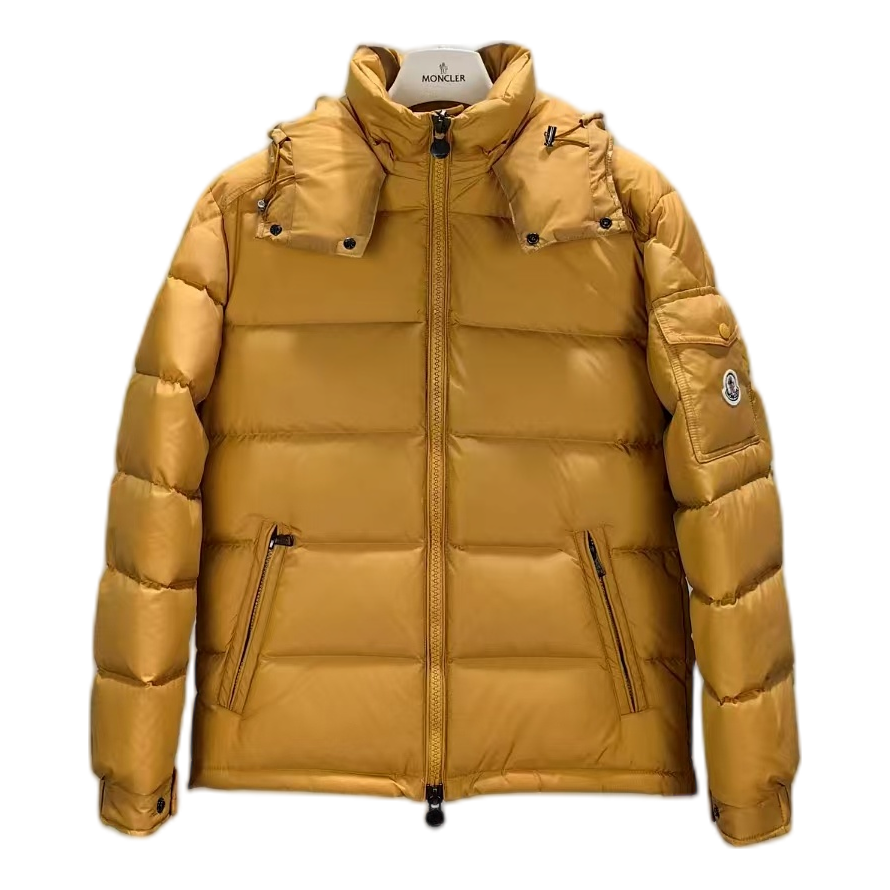 Moncler Maya Hooded Puffer – Yellow | Premium Down