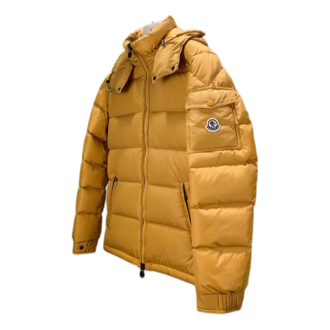Moncler Maya Hooded Puffer – Yellow | Premium Down