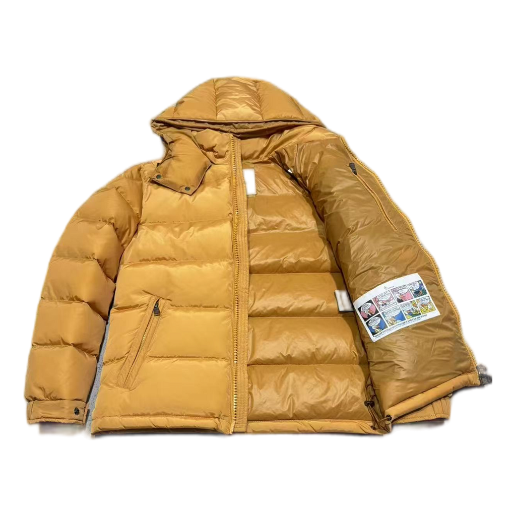 Moncler Maya Hooded Puffer – Yellow | Premium Down