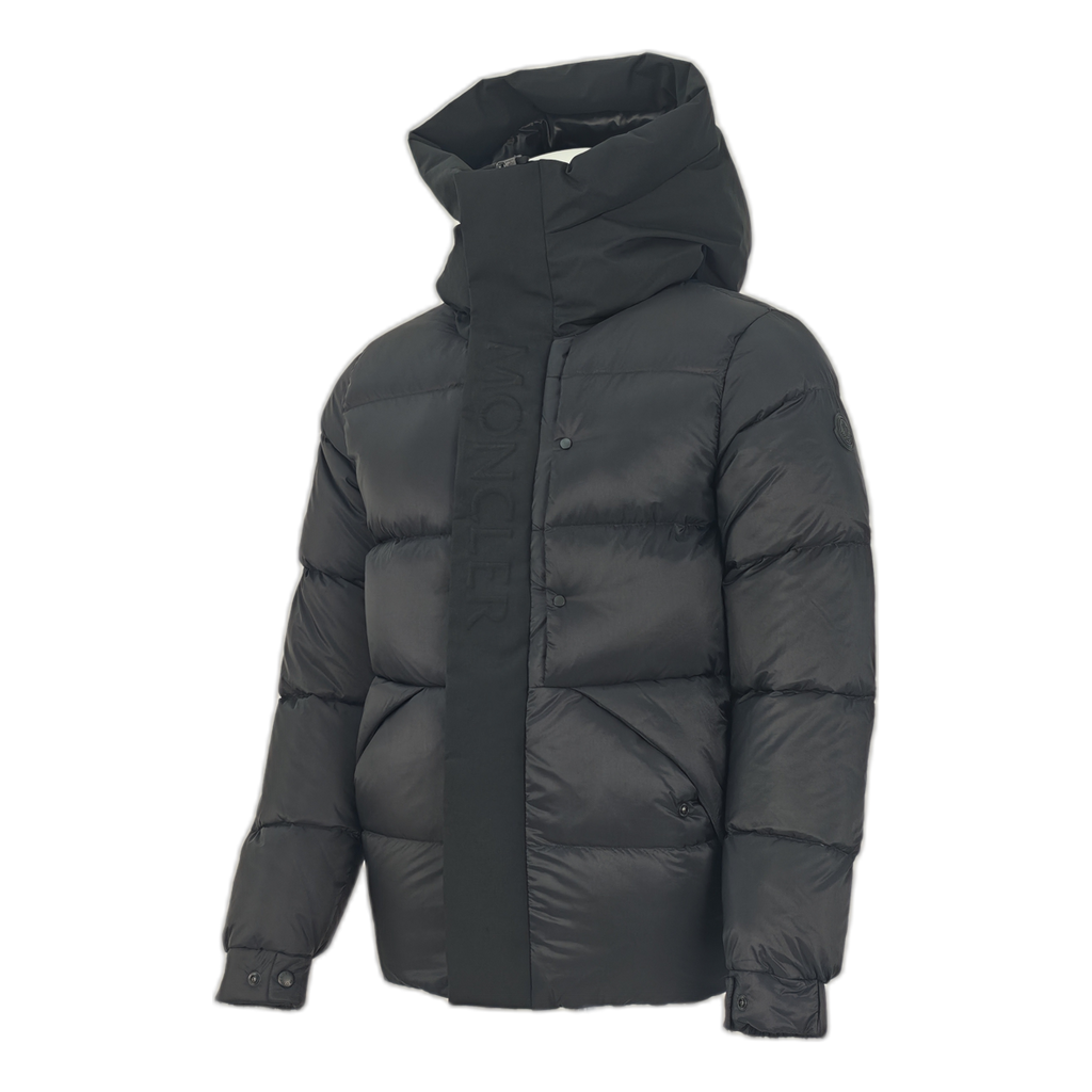 Moncler Tonal-Logo High-Collar Puffer – Black | Premium Down