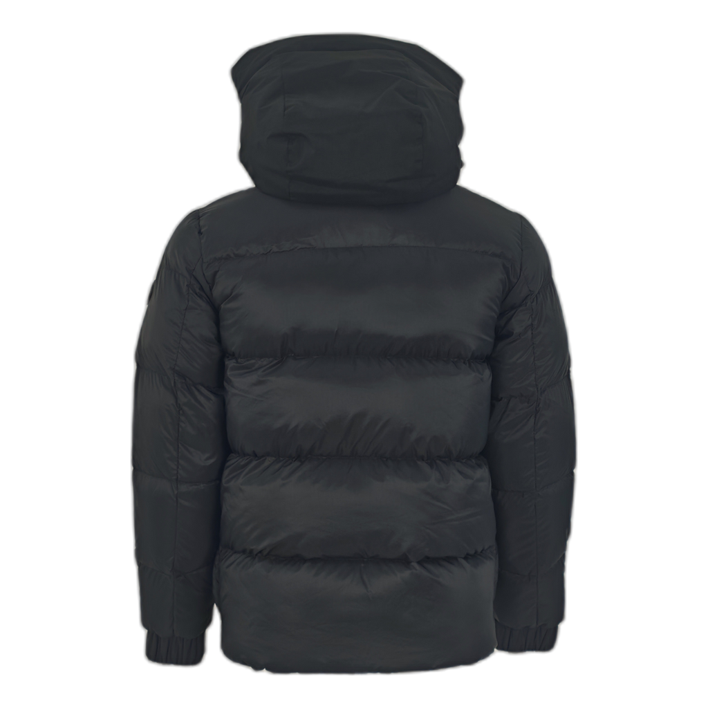 Moncler Tonal-Logo High-Collar Puffer – Black | Premium Down