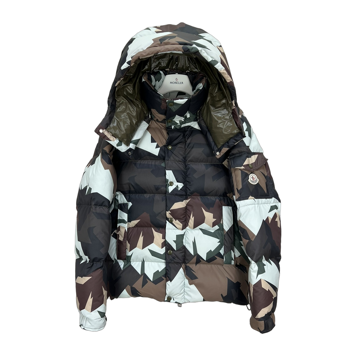 Moncler Mosa Camouflage Hooded Puffer – Premium Down | Graphic Print