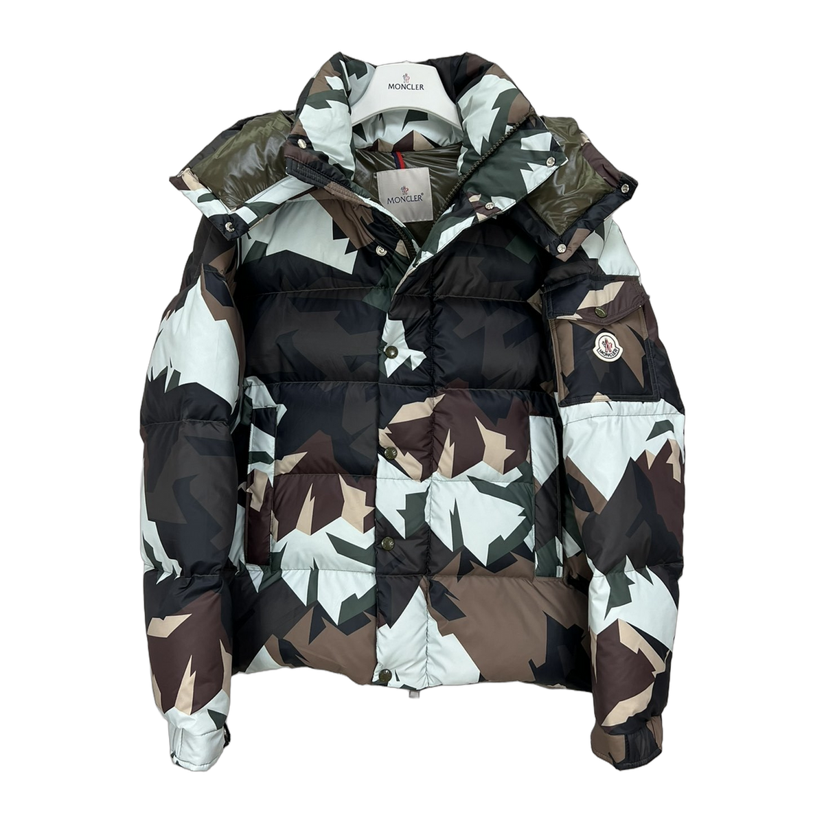 Moncler Mosa Camouflage Hooded Puffer – Premium Down | Graphic Print