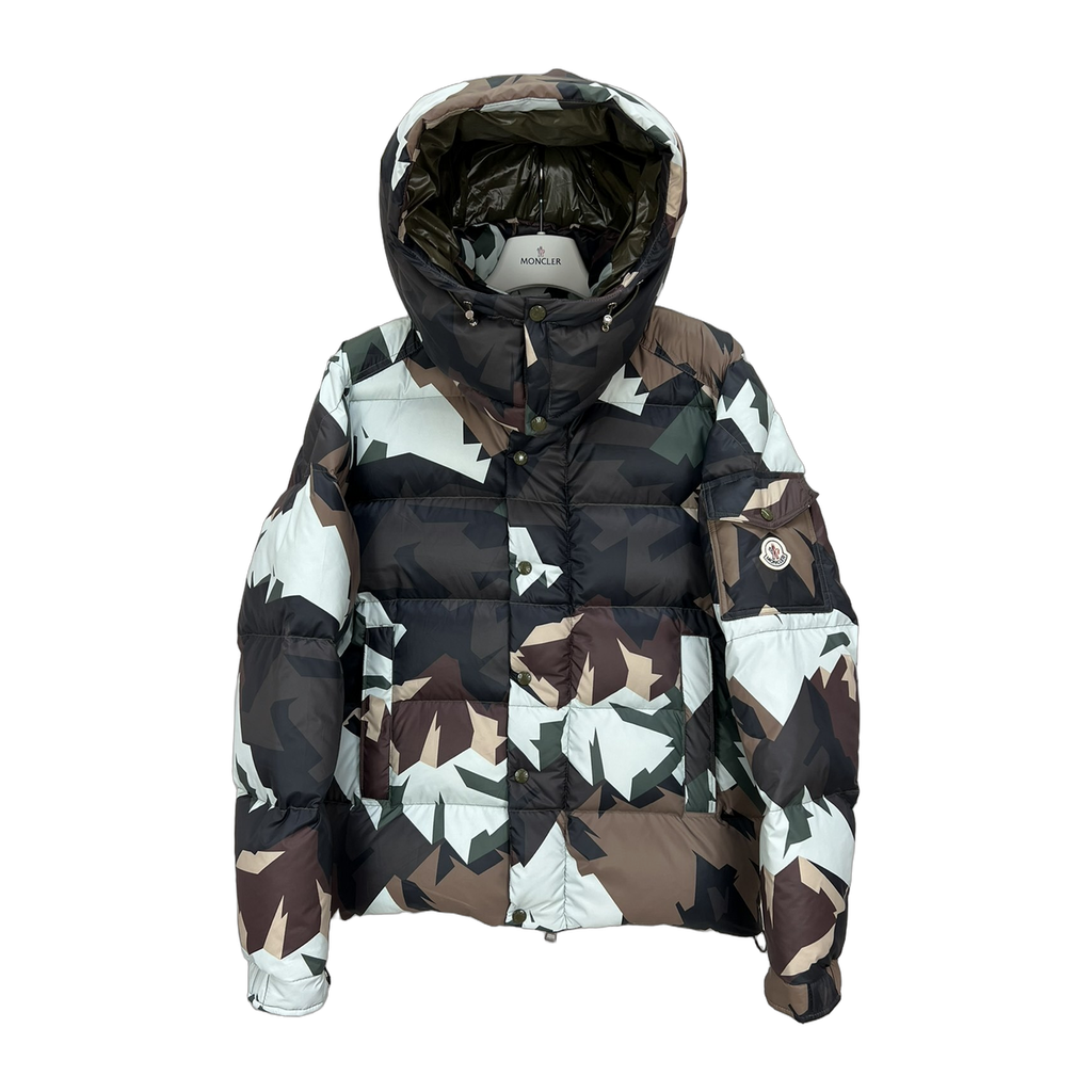 Moncler Mosa Camouflage Hooded Puffer – Premium Down | Graphic Print