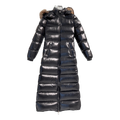 Moncler Glossy Fur-Trim Hooded Long Puffer Coat – Premium Down | Glossy & Fur