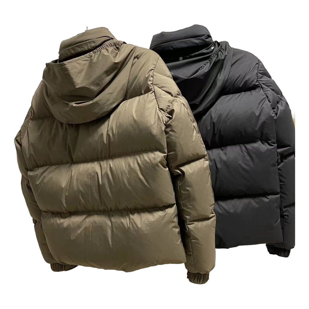 Moncler Tonal-Patch Wide-Quilt Hooded Puffer – Premium Down | Architectural Quilt