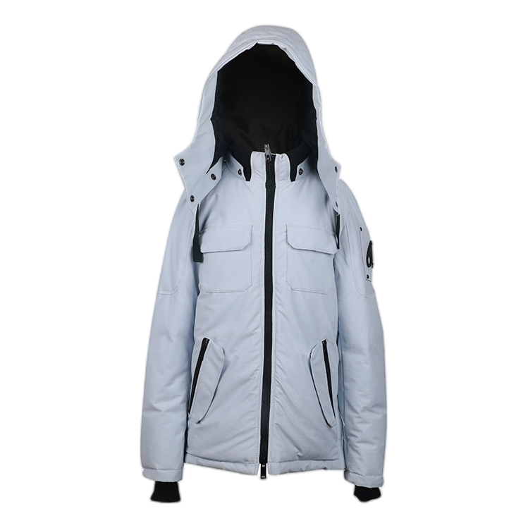 Moose Knuckles Contrast-Pocket Hooded Parka – Canadian Down | Colour Block