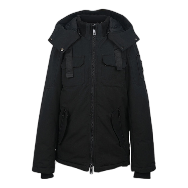 Moose Knuckles Contrast-Pocket Hooded Parka – Colour Block | Canadian Down