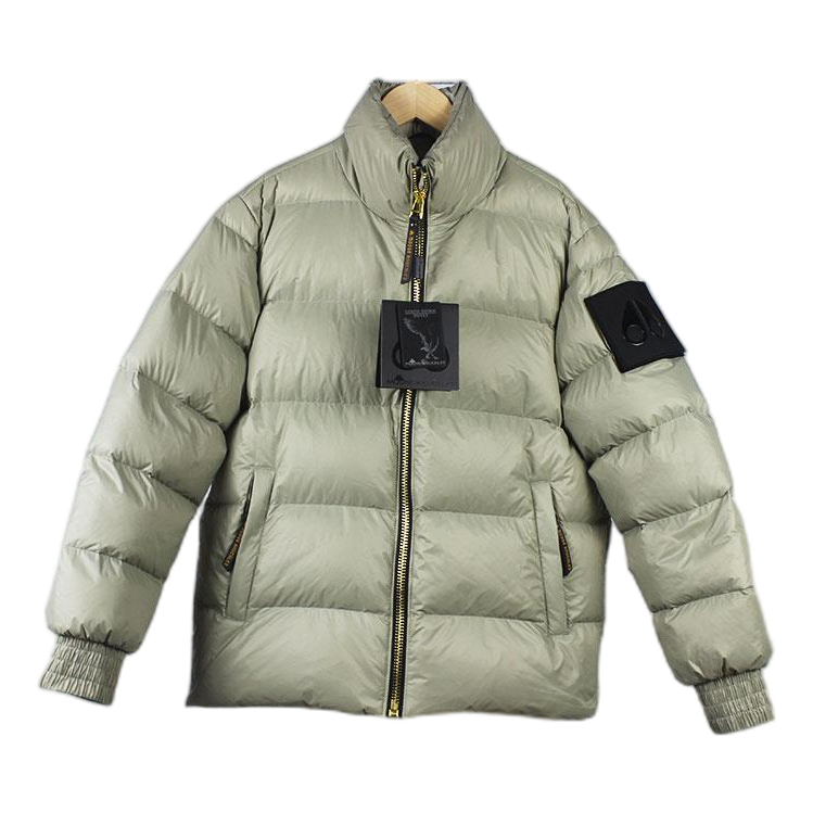 Moose Knuckles Stand-Collar Puffer Jacket – Sage Grey | Canadian Down