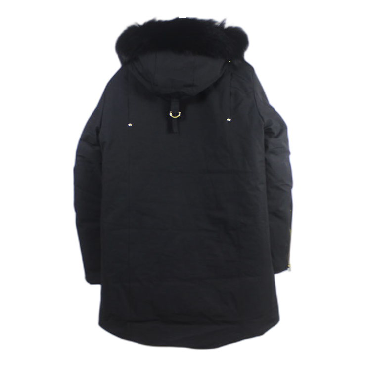 Moose Knuckles Stag Lake Parka – Gold Trim & Fur Hood | Black